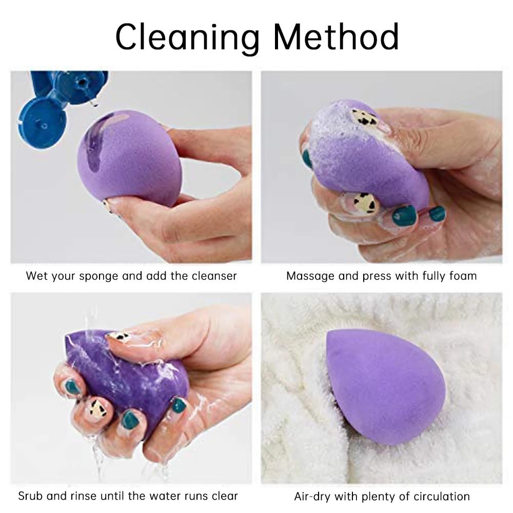 5 шт., косметическая пудра, пудра, гладкая женская основа для макияжа, губка для макияжа, инструменты и аксессуары для красоты, яйцо для макияжа с каплями воды в коробке