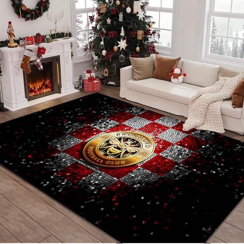 1PC rug Brent-ford Football Club Crest Carpet, Chair Rug,Area Rug for Office Bedroom living rooms bedroom, Doormat decor Christmas fan gifts