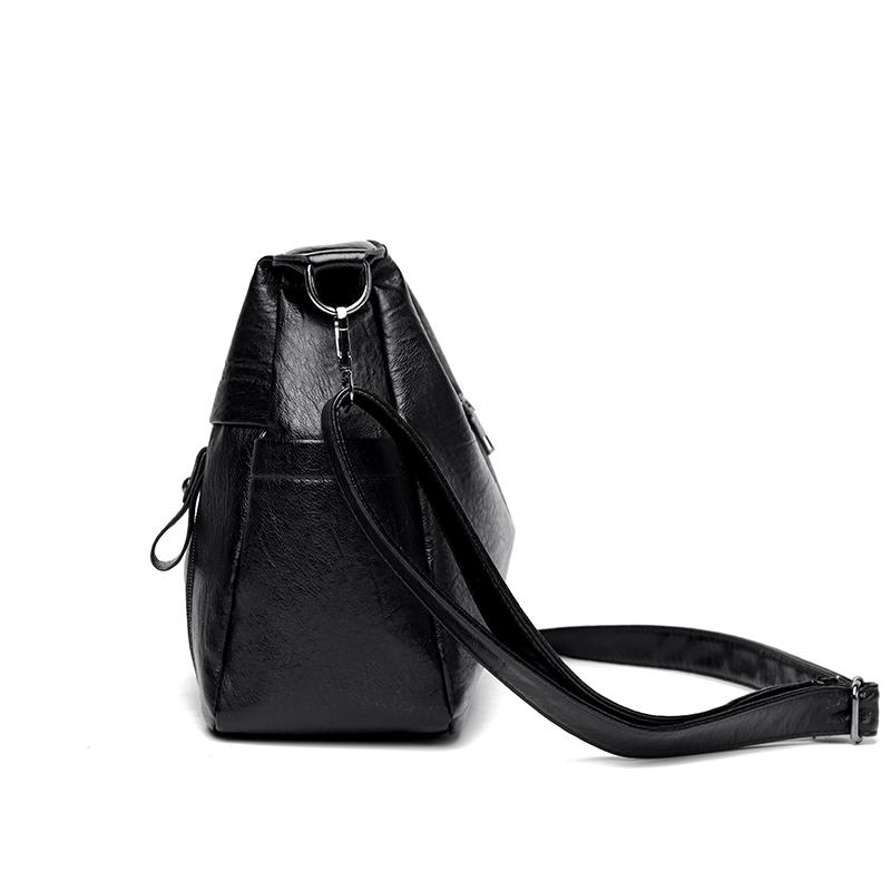 Женская сумка-мессенджер большой вместимости из мягкой кожи, наплечная сумка в винтажном стиле, сумка для мамы