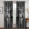 Cougar Wild Lion Tiger Wolf Animal Print Window Curtains for Kids Room Luxury Bedroom Hotel Home Decor Window Balcony Drapes