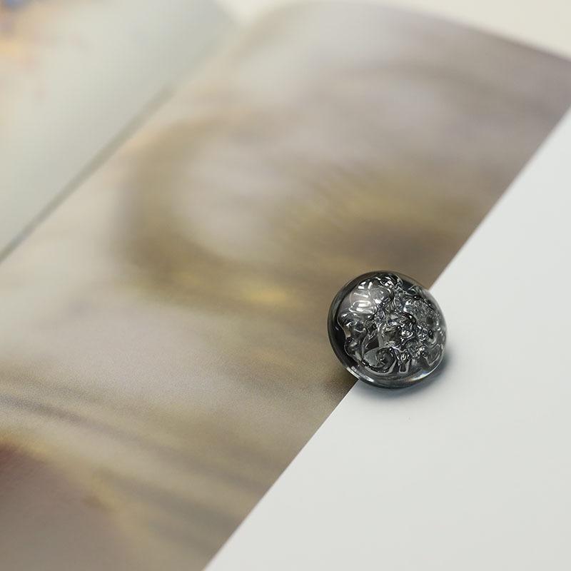 5 шт. Креативные пуговицы с магматическим узором, Роскошные прозрачные пуговицы на ножке из смолы, Аксессуары для одежды