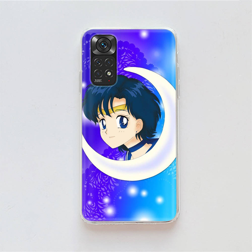 Чехол DT23 Sailor Moon для Samsung A04 A14 A23 A34 A54 M23 M33 M52 M53 Realme 10 9 C30S C35 C55 VIVO Y02S Y21 Y33S Y51 X80 Pro Прозрачная крышка