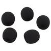GONKISS Microphone Sponge Windscreen for Lapel Microphones, Large Speakers, 5-Piece Set, Black