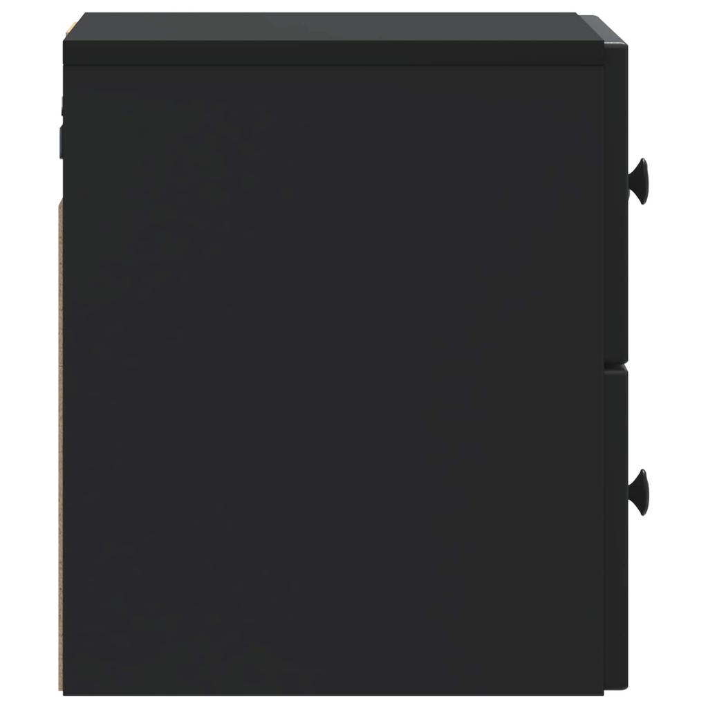 Wall Mounted Nightstand Black 33 x 34.5 x 40 cm