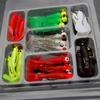 21Pcs/Set Mini Soft Fishing Lure Jig Head Hook Grub Worm Silicone Fish Baits Shrimp Bait Artificial Swimbait Sea Fishing Tackle