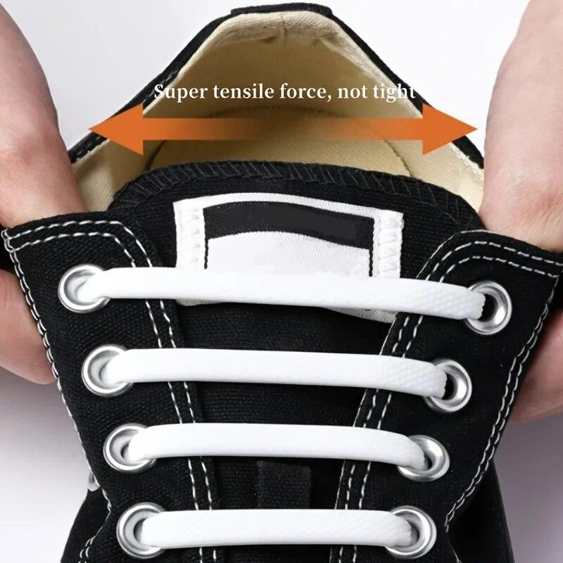 16 шт. силиконовых эластичных шнурков без завязок в форме буквы Т, набор ленивых шнурков для бега для взрослых, регулируемая удобная посадка, многоцветный