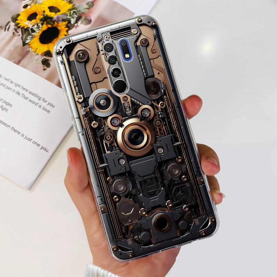 For Xiaomi Redmi 9 Case 6.53" Cover For Redmi 9 Flower Butterfly Transparent Silicone Soft Phone Covers For Redmi 9 Prime Bumper