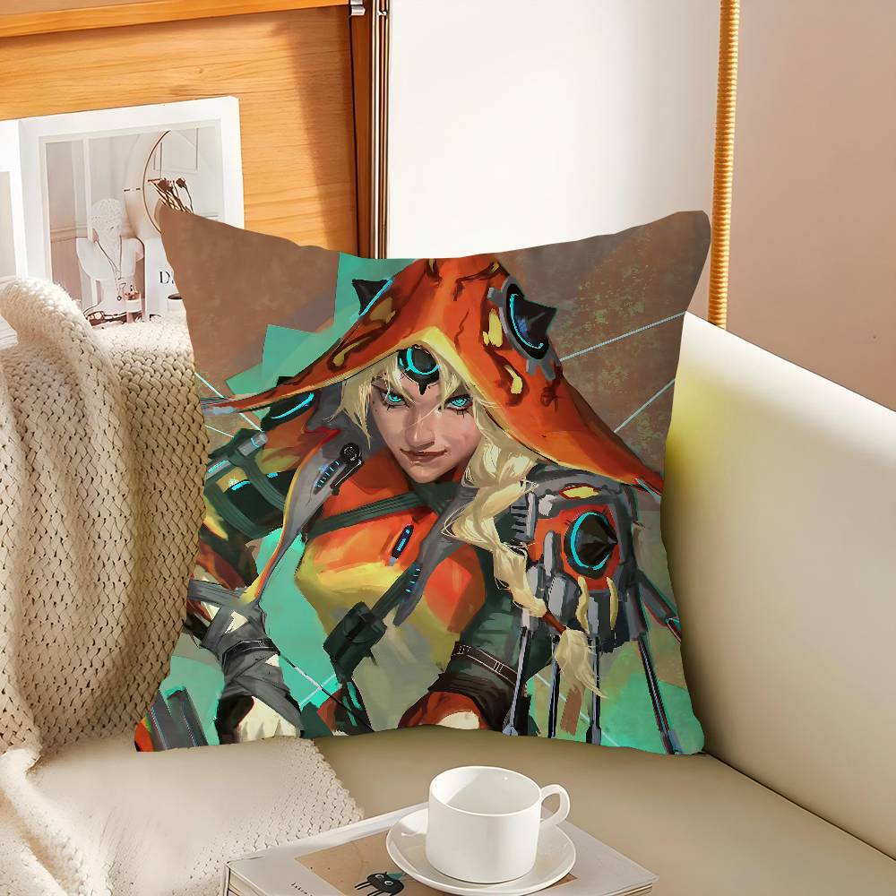 W-Warframe Аниме Подушка Аниме Подушка Подушка для дивана и кровати Наволочка для подушки Чехол для подушки 45x45 см Мода