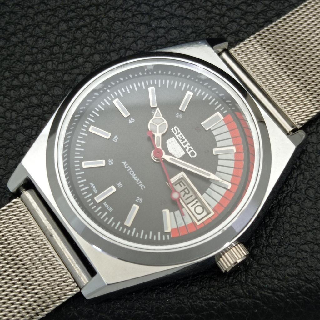 ВИНТАЖНЫЕ ОТРЕМОНТИРОВАННЫЕ МУЖСКИЕ ЧАСЫ SEIKO 5 АВТОМАТИЧЕСКИЕ 6309A ЯПОНИЯ ЧЕРНЫЕ a440903-4