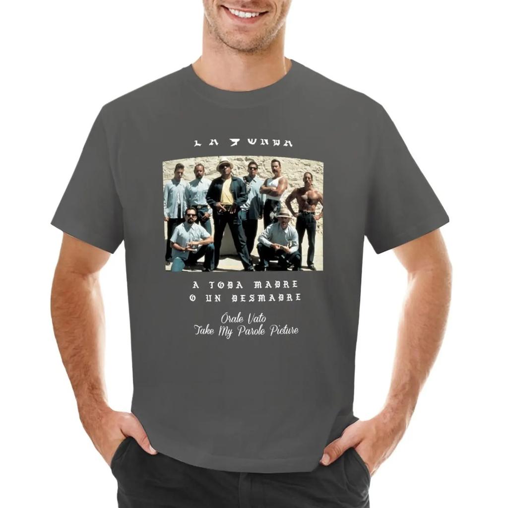 La Onda Кровь за кровь ограниченное издание Vatos Locos редкая коллекция Футболка аниме черные мужские высокие футболки