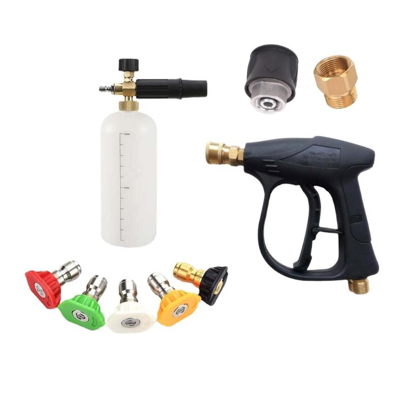 4350PSI Pressure Washer 1/4 In Quick Connector with Foam Cannon & Nozzle Tips 1 Liter Power Washer for Car Floor
