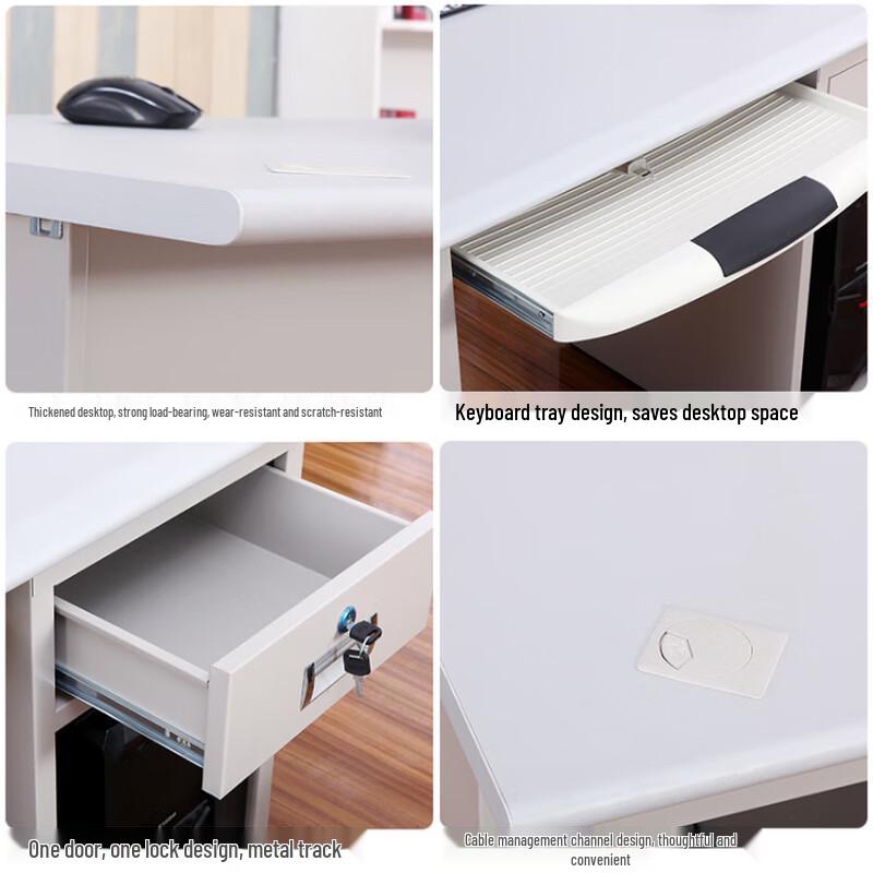 Xiayou Steel Office Desk with Lockable Drawers