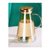 Borosilicate Glass Luxury Jug With Metal Lid 1900 Ml (silk) Gold