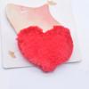 12Pcs 60*50mm Padded Plush Furry Heart Applique DIY Crafts Patches Flatback Scrapbooking Ornament Accessorie