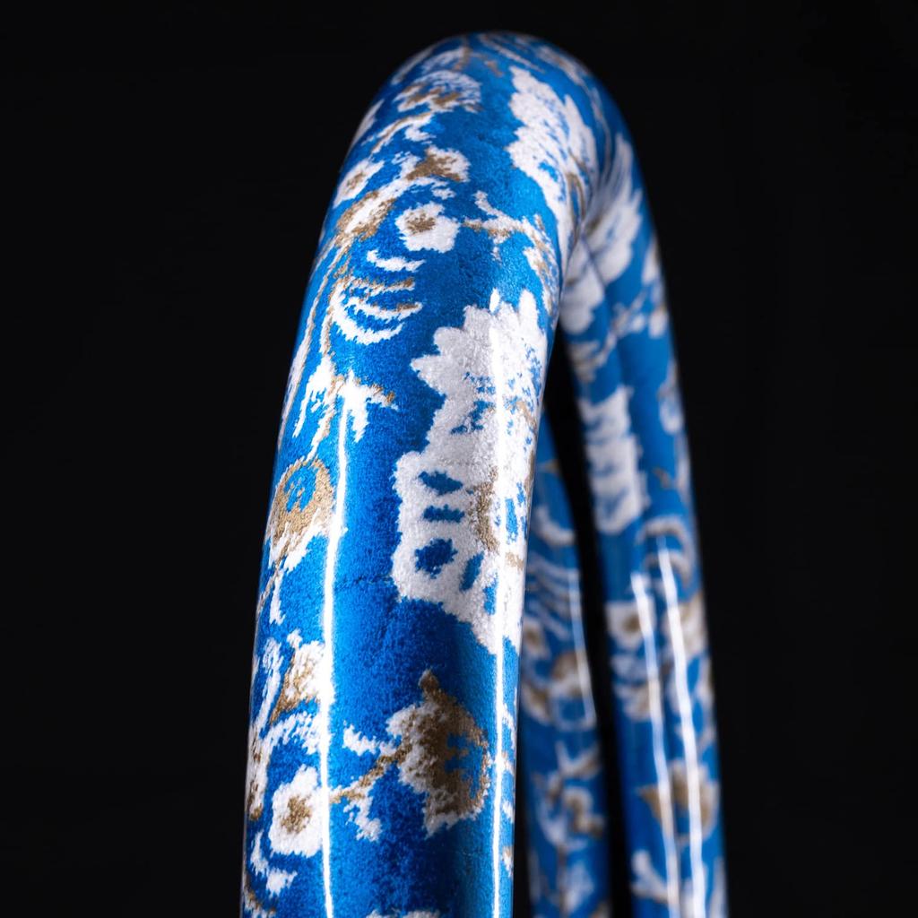 Miyabi Kinkazan Extra Thick Steering Wheel New Lattice 2L Truck Truck Truck Interior Cover, Pattern, Blue, (46-46.5cm) HC-SK-2LBL, Supplies, Parts,