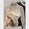 Women's High Collar Fleece Sweater - Thickened Velvet, Fashionable Autumn/Winter Top