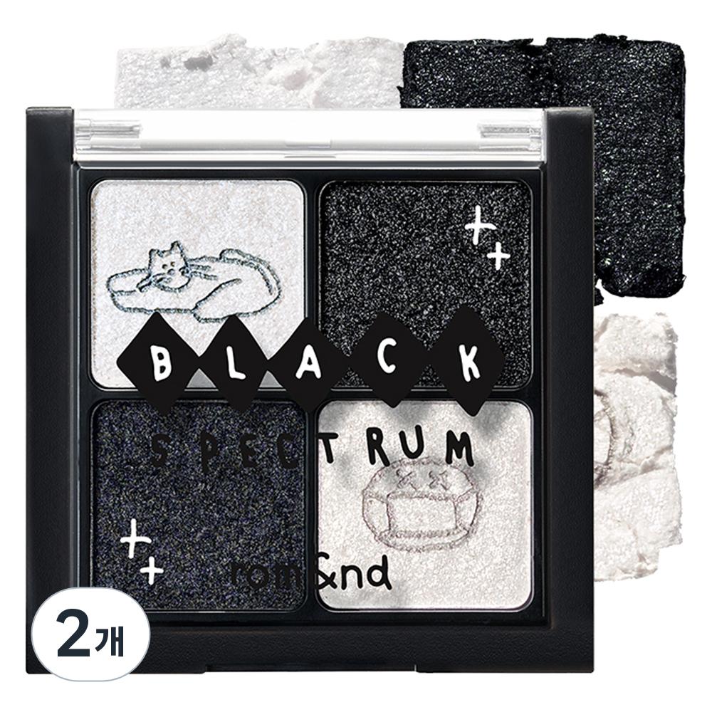 Палитра теней для век Rom& Inap Square Better Than Eyes 6,1 г, B03 Glitz в черном цвете, 2 шт.