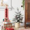 Christmas Countdown Calendar With Santa Descending Chimney Design Wooden Hanging Ornament For Family Festival Decorations