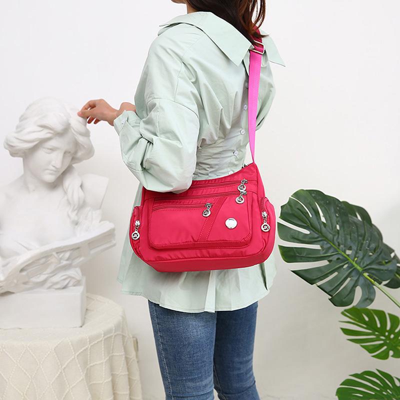 Women Shoulder Messenger Bag Waterproof Nylon Oxford Crossbody Bag Handbags Large Capacity Travel Bags Purse