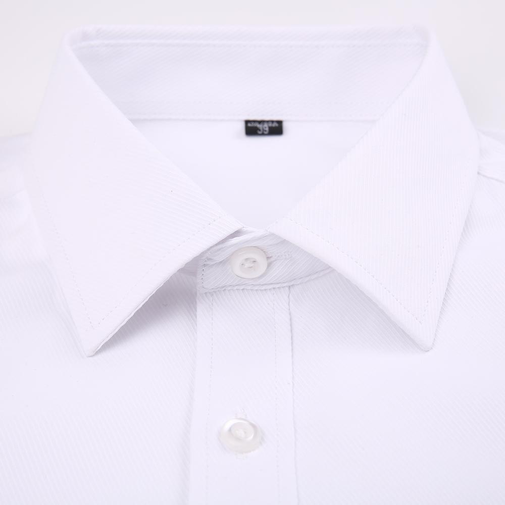 Men's Elegant French Cuff Spread Collar Striped Dress Shirt with Chest Pocket for Formal Business Wedding, Free Metal Cufflinks Included