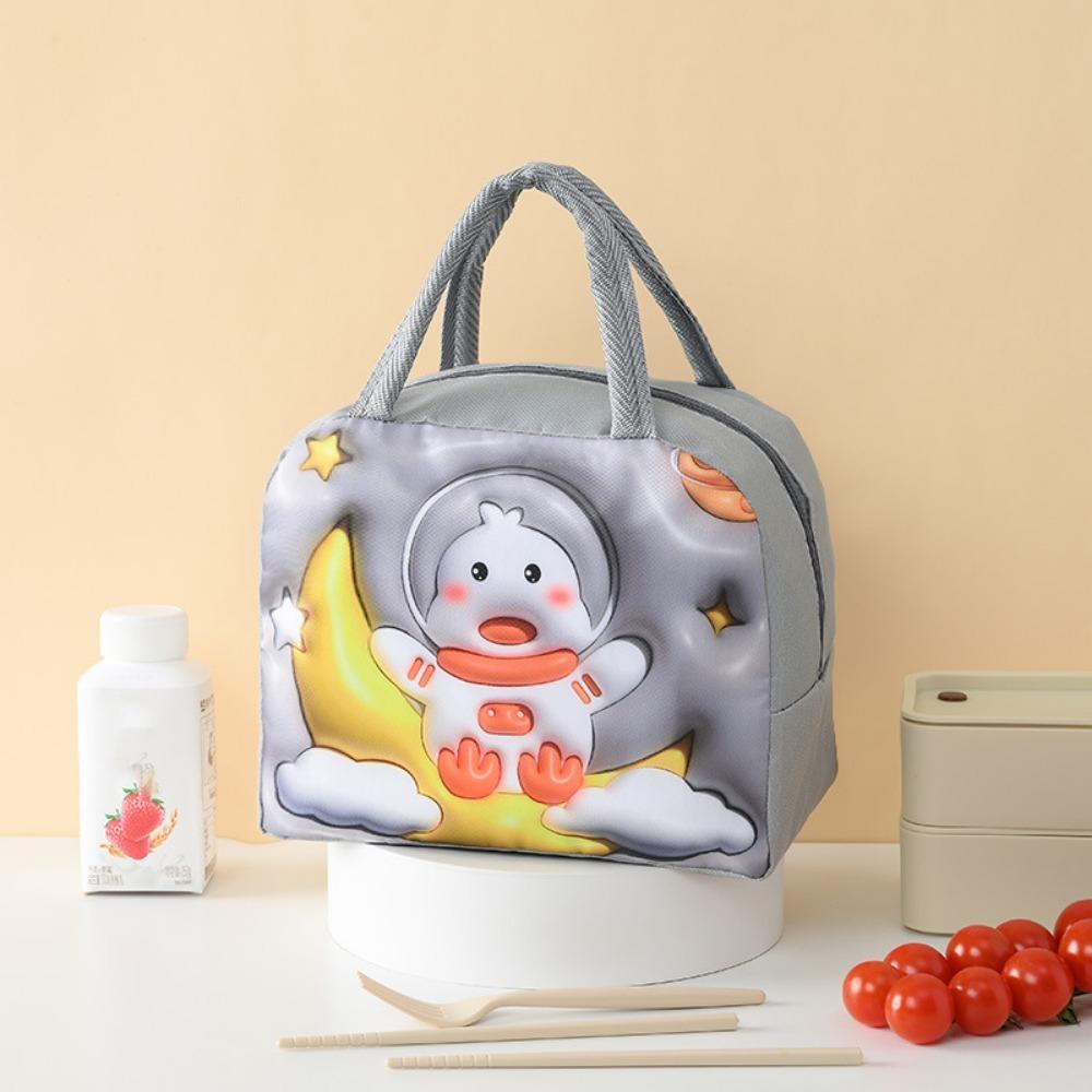 Thickened 3D Cartoon Insulated Lunch Bag Handheld Cool Food Bag Portable Cartoon Lunch Bag Camping