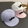 Striped Mustache Snapback Cap Flat Brim Trucker Hat Stylish Baseball Hat  Unisex
