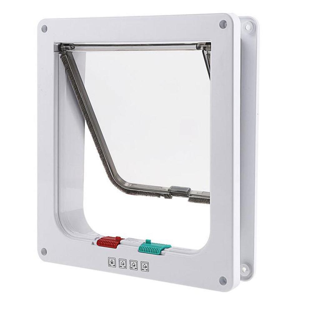 Professional ABS Small Pet Gate 4 Way Security Lock Dog Cat Kitten Puppy Flap Door