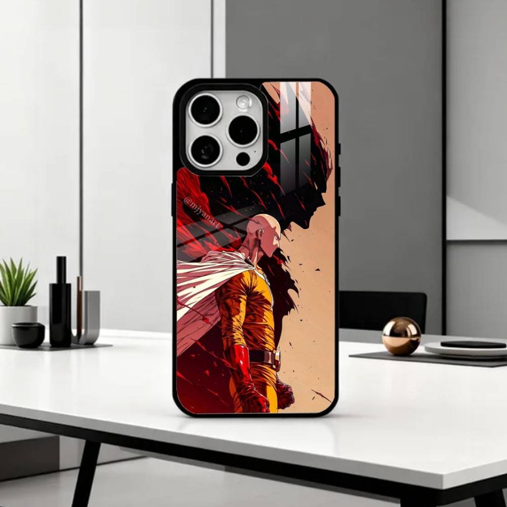 Смешной Чехол для Телефона One Punch M-Man Для iPhone17,16,15,14,13,12,11 Plus,Pro Max Магнитный Для Magsafe Беспроводной Зарядки