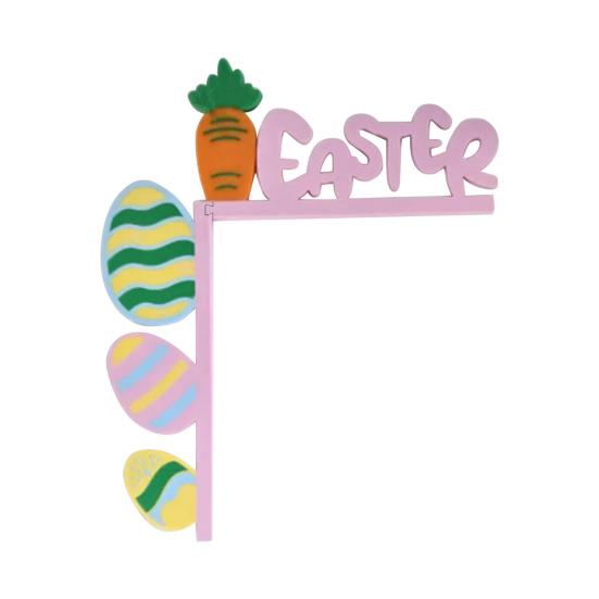 Пасхальный декор для угла двери, украшение на дверь в виде моркови, разноцветное угловое украшение для окон, стен, весенний праздничный декор для дома в фермерском доме