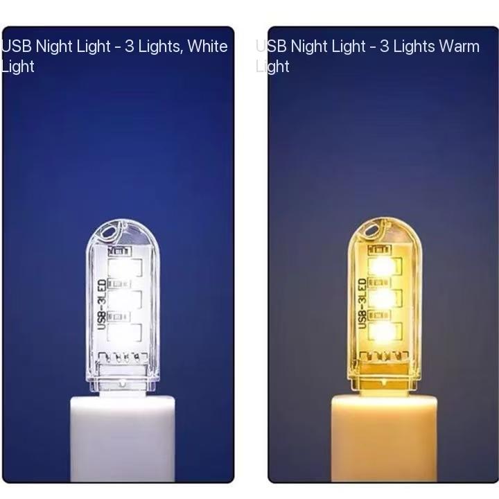 5V USB LED Lamp 3LED Single Sided Portable Mini Night LightLight Super Bright Emergency Lamp for Computer Power Bank