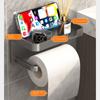 Punch-free Toilet Paper Holder Multifunctional Tissue Hanger Durable Storage Rack  Household
