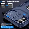KEYSION Shockproof Case for iPhone 11 Pro Max Slide Camera Lens Protection Ring Stand Phone Back Cover for iPhone XS Max X XR