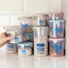 Герметичные пластиковые контейнеры Многоцелевое прозрачное решение для хранения на кухне Канистра для хлопьев, принадлежностей для выпечки