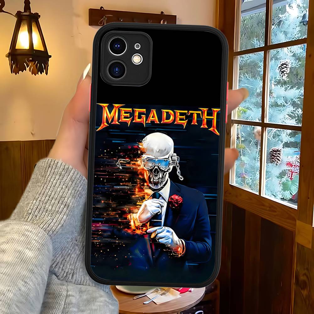 M-Megadeth Logo For IPhone 11 12 13 14 15 16 Pro Max Plus Matte Translucent Phone Cover