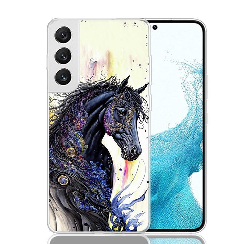Animal Oil Painting Horse Phone Case For Samsung Galaxy S26 S25 Edge S24 S23 FE S22 Ultra S21 Plus S20 + Fundas Cover Coque Gala