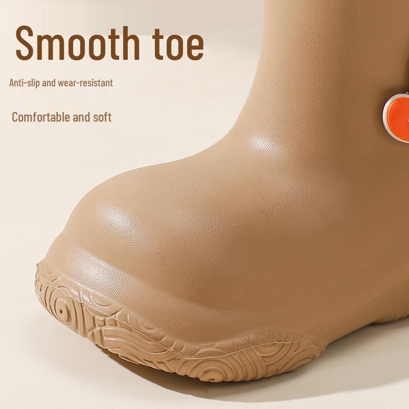 Детские непромокаемые сапоги Dopamine для мальчиков и девочек - Нескользящие, с подкладкой из ЭВА-флиса, Съемные, для детского сада и школы