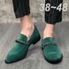 Men Designer Dress Fashion Office Suede Leather Moccasin Formal British Driving Casual Loafers Wedding Shoes Men Plus Size 38~48