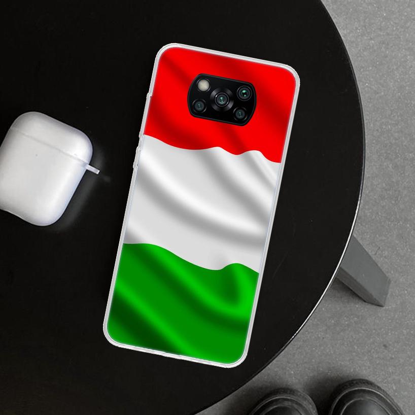 Italy Flag Phone Case Cover for Xiaomi Poco X6 X5 X7 Pro F7 Ultra Redmi 15C 15 13C 13 12C 12 10C 10 10A 9C 9A 9T 9 Coque Poco X6