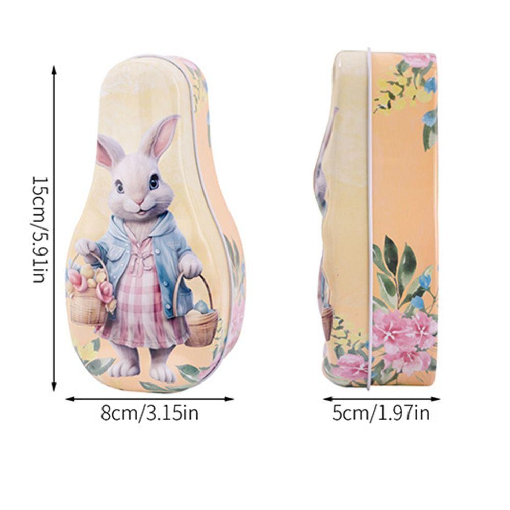 Винтажная жестяная коробка для пасхального яйца Мультяшная жестяная коробка для конфет Жестяная коробка для печенья Праздничные мероприятия