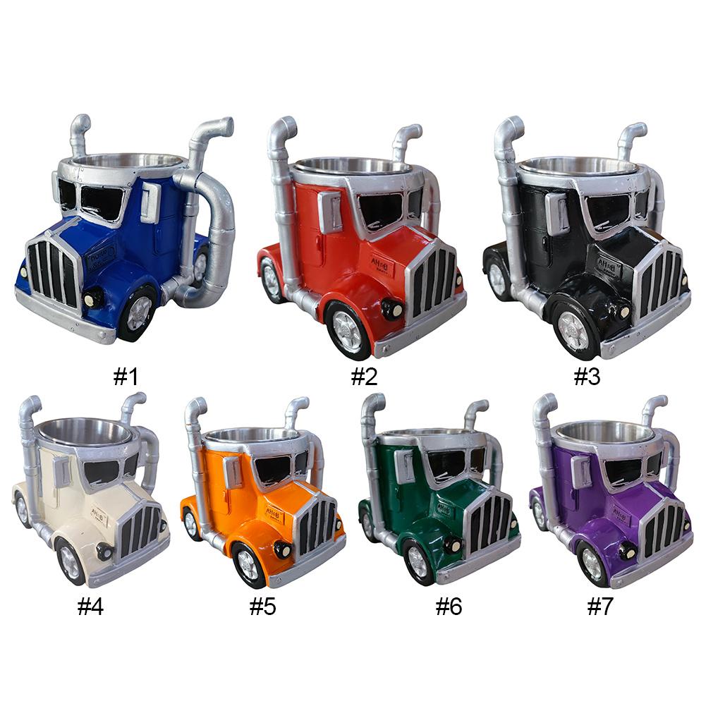 Кружки для кофе в форме полугрузовика из нержавеющей стали ручной работы Кружка для кофе в форме полугрузовика Подарки для любителей кофе и грузовиков