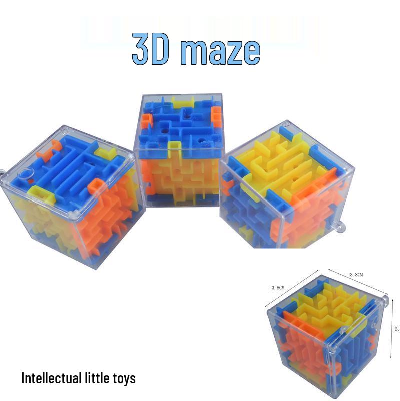 Детский 3D лабиринт с шариком, развивающая игрушка - Головоломка с шариками и Кубик для развития интеллекта