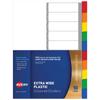 Avery 10 Tab Extra Wide Plastic Dividers A4 (Coloured)