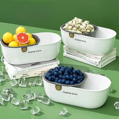 Двухслойная коробка для хранения закусок и фруктов, бытовая тарелка для фруктов, поддон для слива, специальная корзина для хранения для ленивых людей