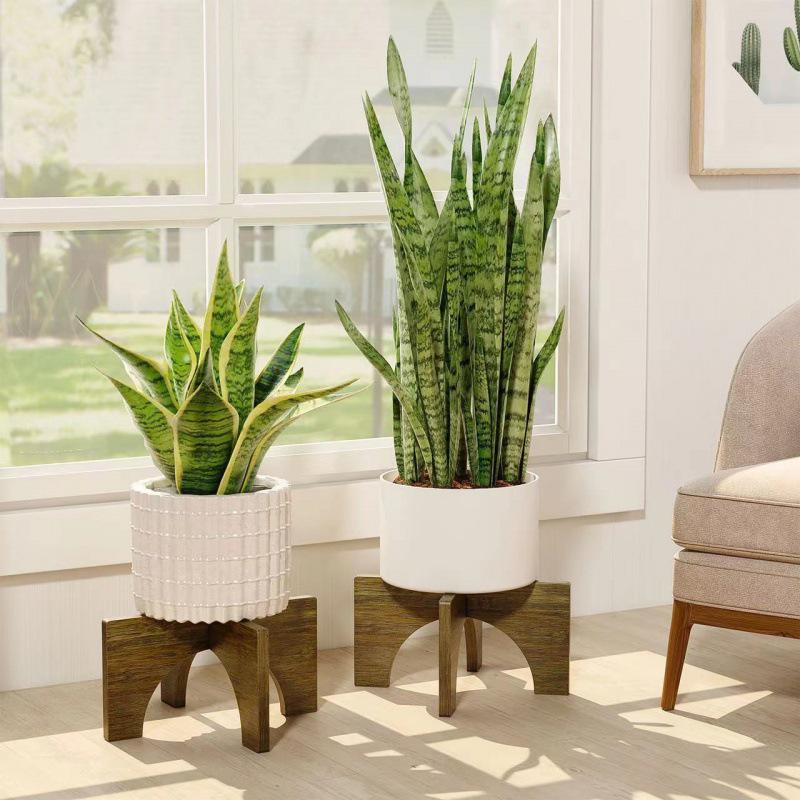 Solid Wood Multi-Layer Indoor Balcony Flower Stand for Bonsai, Succulents & Hanging Plants