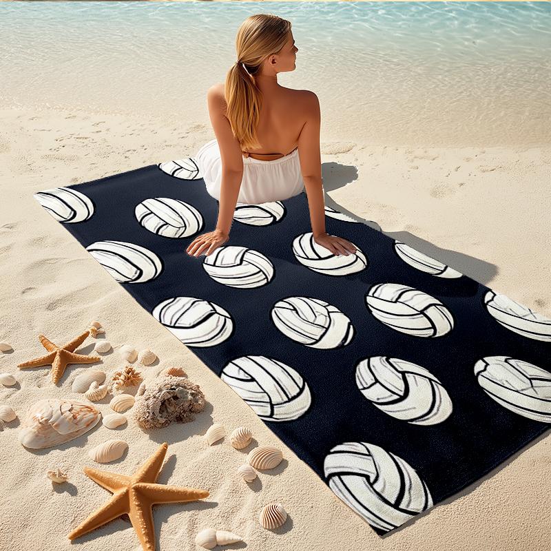 1Pc Volleyball Beach Towel, Quick Dry, Multi-Use for Beach Pool Gym Yoga Home Travel, Christmas, Halloween, Xmas Gift S929218