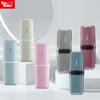 Travel Wash Cup Portable Mouthwash Cup Transparent Brushing Cup Tooth Tank Set Washing Toothbrush Toothpaste Toothbrush Box