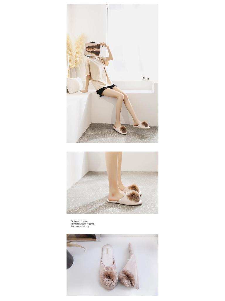 Стильные летние домашние тапочки с кисточками - Уютная резиновая подошва Бесшумная домашняя обувь