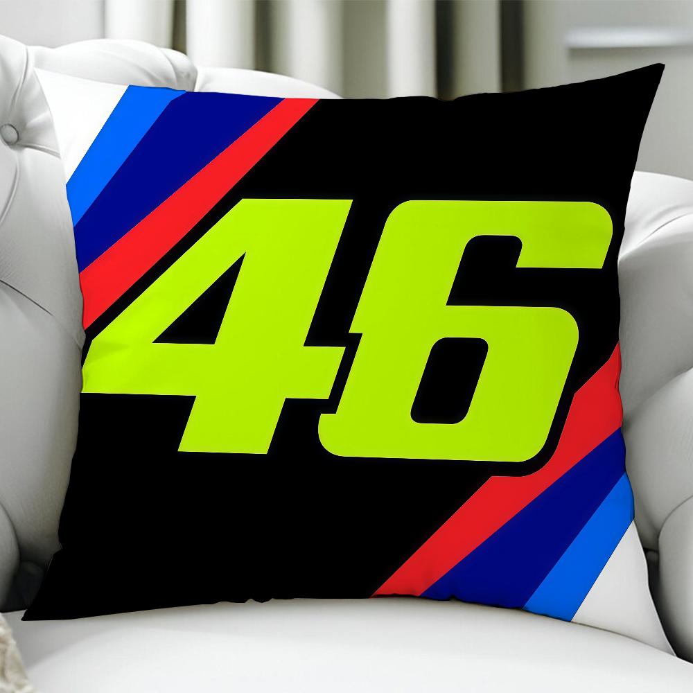 Motorcyclist RRRossiES 46 cushion cover Birthday Anniversary Gifts Double Sided Printed Zipper Cushion Cover