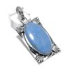 Натуральный камень Ангелит Драгоценный камень Ювелирное изделие из серебра 925 пробы Кулон 2.29" M0c96