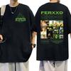 Графическая футболка с изображением рэпера Feid Ferxxo 2024 Мужская Хип-хоп Мода Высококачественные Футболки Винтажная Свободная Хлопковая Футболка Уличная Одежда